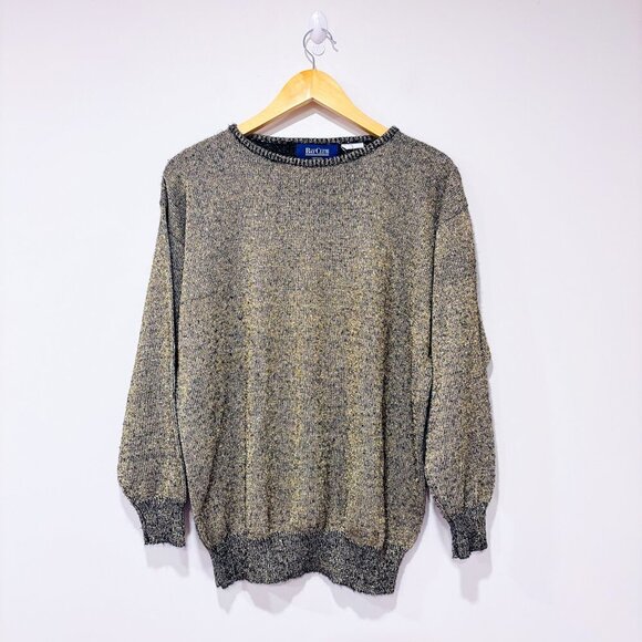 Bay Club Sweaters - BAY CLUB – Vintage metallic knit sweater | Shimmery gold tone | Medium *